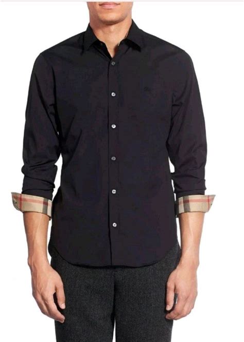 black burberry button up|burberry button up men's.